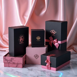 Custom Dark Hot Pink Foil Boxes