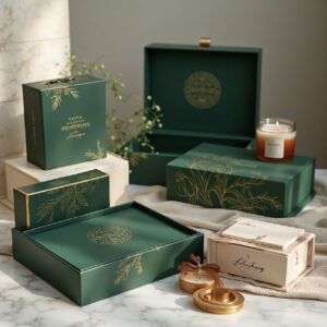 Custom Green Foil Boxes
