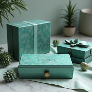 Custom Green Turquoise Foil Boxes