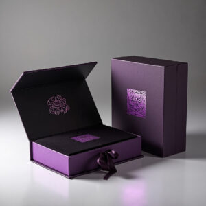Custom Purple Foil Boxes
