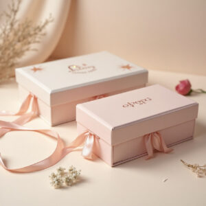 Custom Soft Pink Foil Boxes